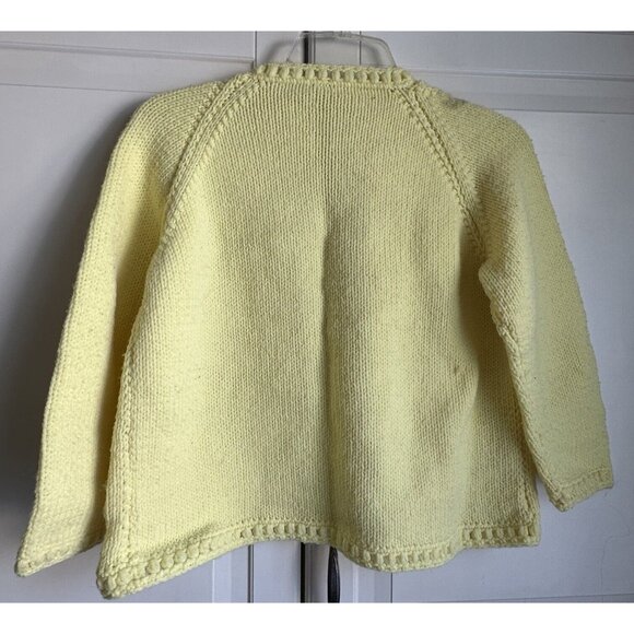 Handmade Yellow Cardigan Sweater Womens‎ Small Extra Small Knit Custom - Picture 3 of 7